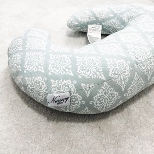 Nursing Pillow Grey White for Breastfeeding